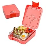 schmatzfatz Easy Kinder Snackbox, Bento Box mit unterteilten Fächern, Lunchbox (Coral)