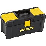 Stanley Werkzeugbox / Werkzeugkasten (16', 20x19,5x41cm, stabiler Werkzeugkoffer aus Kunststoff, Werkzeugkiste mit Kunststoffschließen ausgestattet, Organizer mit entnehmbarer Trage) STST1-75517