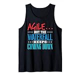 Scrum Agile Vs Waterfall Project Management Funny PM Coach Tank Top