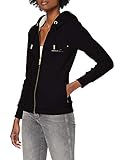 Superdry Womens Established Zip Hood Cardigan Sweater, Black, M