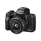 Canon EOS M50 + EF-M 15-45 mm f/3.5-6.3 is STM Kit SLR-Kamera 24,1 MP CMOS 6000 x 4000 Pixel, Schwarz - CMOS-Digitalkameras, 4K Ultra HD, Touchscreen
