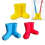 3 Packs Regenstiefel Zahnbürstenhalter Silikon Zahnbürstenhalter Netter Stiefel-Design Zahnbürstenhalter Organizer für Ihr Badezimmer Perfekter Zahnbürstenhalter für Kinder Erw