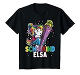 Kinder Schulkind Einhorn Elsa Schultüte Einschulung Mädchen T-Shirt