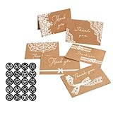 Uitndvyte Dankeskarten mit 18 Umschlägen, 10,2 x 15,2 cm, mit Aufkleber, für Hochzeit, Geburtstag, Valentinstag, Jahrestag, 18 Stück