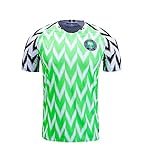 Herren Trikot Fußball Trikot, Fan Trikot Nigeria Heim Fußball Trikot, Herren Adult-Shirts Leichtathletik Retro Sport Freizeit T-Shirt-XXL