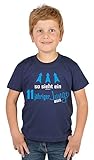 Jungen 11. Geburtstag Kinder T-Shirt - Kindergeburtstag Geschenk 11 Jahre alt so Sieht EIN 11 jähriger Junge aus 11 Geburtstagsgeschenk cool Bedruckt Buben Kind - bewährte Qualität in blau XL :