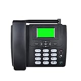 GSM Business Desk Telefon, SIM-Karte LCD-Bildschirm-Anrufer-ID, Dual-Band-mobile GSM, für Geschäfts- oder Familie, schwarz
