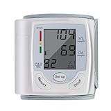 YOPOTIKA Automatischer Digitaler LCD-Display-Handgelenk-Blutdruck-Monitor-Tonometer-Blutdruckmessgerät-Pulsmesser