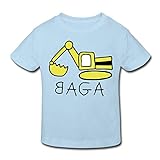 Spreadshirt Bagger BAGA Kinder Bio-T-Shirt, 98-104, Hellblau