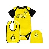 Borussia Dortmund Kinder Unisex Bvb-baby-geschenkbox (3-teilig) Borussia Dortmund BVB Baby Geschenkbox 3 teilig, schwarzgelb, 62/68 EU