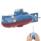 Dilwe Mini ferngesteuertes U-Boot, 6-Kanal-Steuerung 0,5 m Tauchgang 360 ° drehbar Simulierte U-Boot-Spielzeugmodell-Aquariumdekoration
