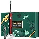 WHITOP CD-02 Elektrische Schallzahnbürste für Erwachsene, kabellos aufladbare, wiederaufladbare Zahnbürste mit 2 Bürstenköpfen, 4 Modi, Drucksensor, Smart Timer, 240 Tage Nutzung pro Ladung.
