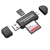 SD Micro SD Kartenleser, USB 2.0 Kartenlesegerät Multifunktions Micro USB OTG Adapter für SDXC, SDHC, SD, MMC, RS-MMC, Micro SDXC, Micro SDHC Karte UHS-I Karten Notebooks und Tablets