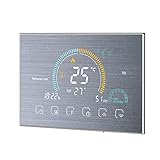 Galapare Smart Thermostat, WiFi Temperaturregler LCD Gaskessel-Heizungs-Thermoregulator mit UV Index Feuchtigkeitsanzeige Sperrfunktion Kompatibel mit Amazon Echo Google Home