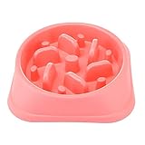 Slow Eating Pet Bowl Three Musketeer Dog Feeder Healthy Design Bowl for Dog Pet (Rot)