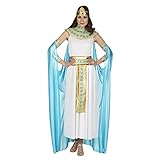 Andrea-Moden Damen Cleopatra Kleid für besondere Anlässe, weiß-türkis, 36/38