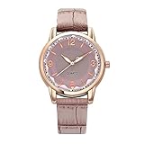 Damen Armbanduhren Damen Quartz Uhren Klassische Armbanduhr Luxus Quarzuhren Damenuhr Mode Kreative Armbanduhr für Damen (Purple, One Size)