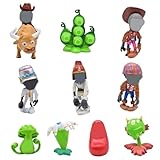 10Stück Pflanzen Figuren Set,Pflanzen Anime Actionfiguren,Erbsenschießer Figur,Cake Tortenfiguren Mini Figuren Tortendeko Party Kuchen Topper Dekoration Party Liefert,für Kindergeburtstag Dek