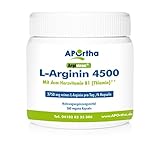 APOrtha Argiviron® | L-Arginin 4500 hochdosiert + Herzvitamin Vitamin B1 |360 vegane Kapseln