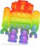 Push Pop Anti-Stress Spielzeug, Fidget Toy für Kinder und Erwachsene, Dino Einhorn Gadget Bubble Sensory Toy, Roboter
