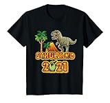 Kinder Dino Dinosaurier Einschulung Schulkind 2021 Schultüte Junge T-Shirt