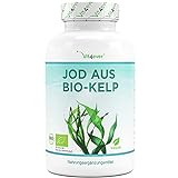 Bio Kelp (Natürliches Jod) - 365 Tabletten mit je 200µg Jod aus Bio-Braunalgen - Laborgeprüft - Ohne unerwünschte Zusätze - Hochdosiert - Vegan