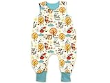 Kleine Könige Baby Strampler Jungen Baby Body · Modell Fuchs Hase Waldtiere Cozy Forest hell, rauchblau · Ökotex 100 zertifiziert · Größe 50/56