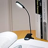 LED Klemmleuchte Bett Leselampe Schwanenhals Bettlampe Augenpflege Schreibtischlampe Verstellbarem Arm Faltbar USB-Ladeanschluss für Büro Lesen Lernen 5500K Kaltes Weiß (Size : A)