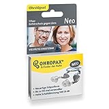 OHROPAX Neo - Ohrstöpsel in neuartiger Stöpselform - Gehörschutz gegen Lärm - vielseitig einsetzbar - 150 mal wiederverwendbar - 1 Paar Größe M L