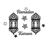 YIPUTONG Ramadan Wandtattoos, Eid Mubarak Acryl Spiegel Wandaufkleber Selbstklebende Wandtattoos Ramadan Festival Dekoration für Wand Ramadan Muslim Culture Festlicher Wandaufkleber
