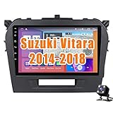 FBKPHSS Android 11 Car Radio with Sat NAV for Suzuki-Vitara 2014-2018 9 Inch Touch 2 Din Android Car Bluetooth Radio with Display Rear View Camera USB WiFi Mirror Link,M400s