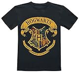 Harry Potter Kids - Hogwarts Crest Unisex T-Shirt schwarz 140