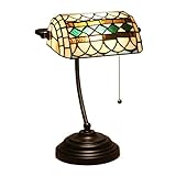 Paralume in stile tiffany Minimalistische Tiffany Bank Lampe der europäischen Stil-Tischlampe Schlafzimmer Nachttisch Schreibtisch Retro kreativ