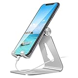 Gritin Handy Ständer, Multi-Winkel Handy Halterung Verstellbare Handyhalterung, Universal Faltbarer Tisch Halter für iPhone 13, 13 Pro, 12 Mini, 12 Pro Max, 11 Pro, XR X XS 8 7 6 Plus, Huawei, Galaxy