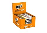 BiFi Roll Turkey – 24er Pack (24 x 45 g) – Herzhafter Truthahn–Salami Fleischsnack – Snack im Teigmantel