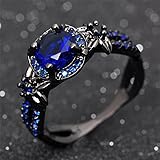 Ring Ringe Damen Bijouterie Herren Luxus Weiblicher Grüner Runder Stein Ring Charme Schwarz Gold Eheringe Für Frauen Versprechen Liebe Blume Verlobungsring 5 B