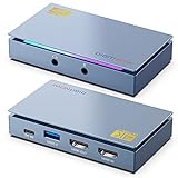 DIGITNOW! 4K Video Capture Card, USB 3.0 HDMI Live Gamer, 4K60 Zero-Lag Passthrough Videostreaming und -Aufnahme,Plug and Play für PS5/PS4, Switch, Xbox