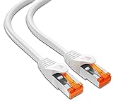 mumbi LAN Kabel 15m CAT 6 Netzwerkkabel geschirmtes F/UTP CAT6 Ethernet Kabel Patchkabel RJ45 15Meter, weiss