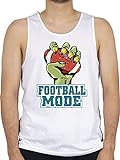 Shirtracer American Football - Football Mode - Monsterhand - 3XL - Weiß - Spruch - BCTM072 - Tanktop Herren und Tank-Top Männer