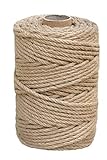 NorthPada 5 mm 100 Meter Natürliches Jute Seil Strapazierfähige Dicke Schnur für DIY, Garten, Bindung, Handwerk und Verpackungsmaterial