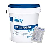 Knauf Fill & Finish light 20kg - Allzweckspachtelmasse - im Set inkl. 1 St. DEWEPRO® Single Scrubs