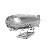 Fascinations MMS063 Metal Earth Metallbausätze - Luftschiff GRAF Zeppelin, lasergeschnittener 3D-Konstruktionsbausatz, 3D Metall Puzzle, DIY Modellbausatz mit 2 Metallplatinen, ab 14 Jahre
