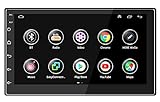 ANKEWAY 7 Zoll Autoradio 2 DIN Android [2G+16G] mit RDS+FM+GPS Navigation/HiFi+WiFi+Bluetooth-Freisprechen, 1080P HD Touchscreen Auto Digitales Multimedia System (2 DIN/12V)
