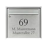 Hausnummer Familie Name Nachname Straßenname selbstklebend Folie Aufkleber für Briefkasten Haustür Glasdekor Namensschild Schwarz Weiß 14 Farben personalisierb