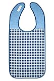 ZOLLNER Lätzchen für Erwachsene 45x90 cm, blau, wasserdicht, waschbar