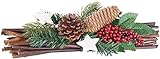 Britesta Gesteck: Handgefertigtes Weihnachts- & Adventsgesteck, echte Tannenzapfen, 30cm (Künstliche Adventsgestecke)