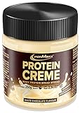 IronMaxx Protein Creme - White Chocolate 250g Glas | cremiger high protein Brotaufstrich | low carb, low sugar für eine gesunde Ernährung geeignet