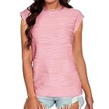 Damen Sommer Kurzarm Top 2024 frühjahr Sommer Einfarbig Rundhals Lose Kurzarm T Shirt Top Damen Shorts Sexy Trägertop Damen Lang