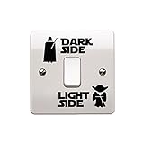 Light Side Dark Side Light Switch Vinyl Decal Sticker Child Room Lightswitch Wall Art Vader Yoda - EPIC MODZ