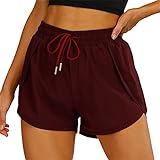 NP Nepoagym Damenhose, taillierte Workout-Shorts, dehnbare Shorts für, Schwarz , XX-Large